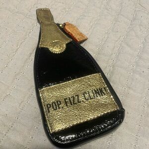 Kate Spade Pop Fizz Clink Champagne Bottle wallet coin purse